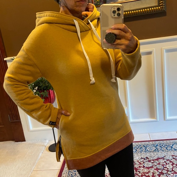 GRASSROOTS CALIFORNIA hoodie hooded sweatshirt w/ pockets, Heather gold, small - Picture 5 of 13